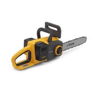 STIGA CS 300e Kit tronçonneuse à batterie 20V (4Ah) : puissance et efficacité pour l'élagage, coupe max 265 mm, recharge murale, sécurité avancée