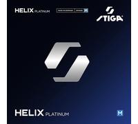 STIGA Helix Platinum M Noir 2,2 : revêtement de Tennis de Table de Haute qualité pour Joueurs offensifs Polyvalents, Mousse de dureté Moyenne de 47,5°.
