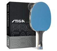 STIGA Pro Carbon Raquette de Tennis de Table avec Technologie Carbone pour Tournoi Couleurs Rouge et Bleu