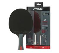 STIGA Raquette de tennis de table Prestige - 5 étoiles, Bois 5 plis, Manche concave, Éponge 2 mm
