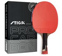 Stiga Pro Performance-Level Table Tennis with Carbon Technology for Tournament Play Raquette Technologie Tournoi Unisexe, Rouge, 1 Racket