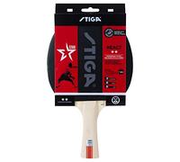 STIGA React 2 étoiles Raquette de Ping-Pong Tennis de Table, Noir/Rouge