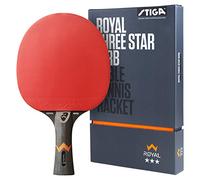 Stiga Royal 3-Star Table Tennis Ping Pong Bat, Black/Red