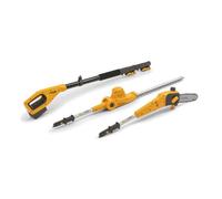 STIGA SMT 100e Kit Outil Multifonction à Batterie, jusqu'à 70 Minutes d'autonomie, Batterie 20V (4Ah), Yellow/Grey/Black