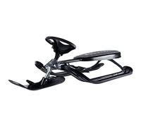 STIGA Snowracer Curve - Luge avec Volant, Frein et Ski Incurvé - pour Enfants et Adultes - Cadre en Acier Solide - Facile à Manœuvrer - Poids Max 90 kg, Gris