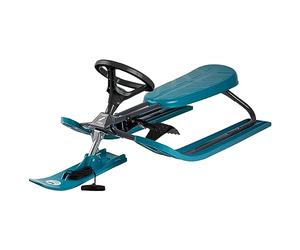 STIGA Snowracer Iconic - Luge Enfant avec Cadre en Acier, Frein et Câble de Remorquage - pour Les Enfants à Partir de 5 Ans