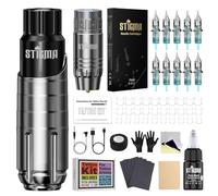 STIGMA Machine à tatouer, Kit Complet pour Débutants Batterie Intégrée avec Machine à Tatouer, Aiguilles, Encre, etc.