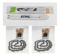 STIHL Guide chaîne 40cm / 16" - 0.325" - 1,6 mm 30050004713 + 2x Chaînes