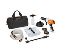 STIHL Nettoyeur sous pression sans fil RCA 20, avec 2 batteries AS 2 et chargeur AL 1, nettoyeur à pression, batterie, idéal pour les terrasses et les allées, outil de jardinage