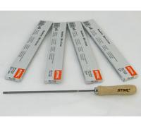 STIHL Lime Ronde 6 Pièce Avec Dépôt Support Bois pour Chaînes de Scie 3,2 MM 5,5