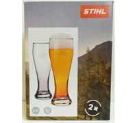 Stihl Lot de 2 verres à bière 0,5 L avec logo de la tronçonneuse