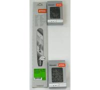 STIHL Rail 35cm 3/8 " P/1,3 Rollomatic 3005 000 4809 + 2x STIHL Vollmeisselkette