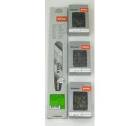 Stihl Rail 35cm 3/8 " P/1,3 Rollomatic 3005 000 4809 + 3x Stihl Vollmeisselkette