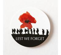 stika.co Lot de 24, 72, 240 Lest We Forget Soldats - Coquelicot rouge - Étiquettes en papier - Autocollants décoratifs colorés