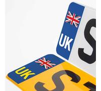 stika.co Paire de stickers réfléchissants en vinyle pour plaque d'immatriculation des routes européennes après le Brexit