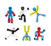 StikBot Zing Series 4 Lot de 6 figurines articulées colorées pour animation Stop Motion dans un emballage écologique