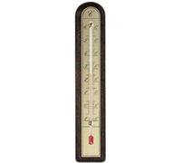 STIL Thermomètre en Plastique imitation bois - Plaque en aluminium - 260 x 50 mm