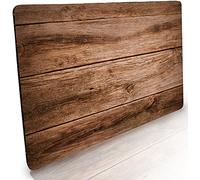 Stilingo Paillasson intérieur et extérieur 50 x 70 cm - Plat & antidérapant - Aspect bois - Paillasson lavable pour des chaussures propres & entrée moderne et élégante, SPHW14