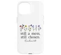 Still a Mess Still Chosen God Bible Verse 1 Corinthians 1:27 Coque pour iPhone 15