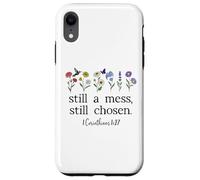 Still a Mess Still Chosen God Bible Verse 1 Corinthians 1:27 Coque pour iPhone XR