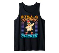 Still A Spring Chicken Funny Rooster Bounce Retro Farmer Débardeur