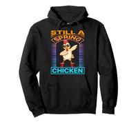Still A Spring Chicken Funny Rooster Bounce Retro Farmer Sweat à Capuche