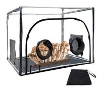 Still Air Box - Chambre de poste de travail de mycologie, clôture de laboratoire portable | Bouclier en plastique transparent avec accès au trou de bras pour inoculation de champignons sans fumée