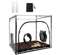 Still Air Box,Kit de Culture de Champignons, Tente de Culture Complète avec Couvercle, Support, Vaporisateur & Thermomètre, pour Mycologie et Plantes (80x50x50 cm)