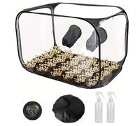 Still Air Box, kit de Tente de Culture Champignons Transparente Pliable avec fenêtre d'observation, Sac Culture Champignons Portable pour la des Plantes (38 x 20 x 25 Pouces)