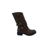 STILL Chaussures Femme Bottes Talon B Ace Confortable Noir Biker Motard G620, marron, 37 EU