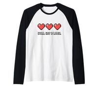 Still Got 3 Lives Jeu vidéo rétro Amusant Pixel Hearts Manche Raglan
