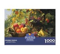 Still Life Fruit Basket Matériau Cartonné De Qualité Pièces Imbriquées Précises, Jeu Cérébral Idéal pour La Détente, La Réduction du Stress Et Les Loisirs 38x26cm/1000pcs