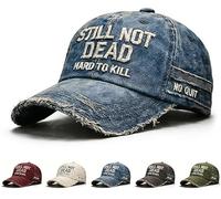 Still Not Dead Casquette de baseball réglable vintage difficile à tuer, chapeau brodé I Ain't Dead Yet pour homme et femme, D, Taille unique