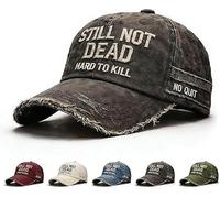 Still Not Dead Casquette de baseball réglable vintage difficile à tuer, chapeau brodé I Ain't Dead Yet pour homme et femme, a, Taille unique