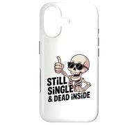 Still Single & Dead Inside Squelette Sarcasme Funny Anti Love Coque pour iPhone 17
