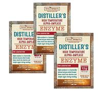 Still Spirits Lot de 3 Distillers Alpha Amylase Enzyme 12 g Haute Température pour 25 L