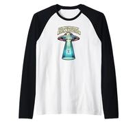 Still Waiting for My Alien Abduction UFO Funny Sci-FI Manche Raglan