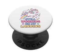 Still Working on My Landing Adorable Licorne Arc-en-Ciel PopSockets PopGrip Adhésif