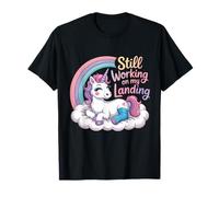 Still Working on My Landing Blessure Bras cassé Licorne Mignonne T-Shirt