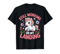 Still Working on My Landing Blessure Bras cassé Licorne Mignonne T-Shirt