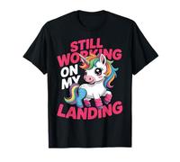Still Working on My Landing Blessury Cute Unicorn Broken Arm T-Shirt