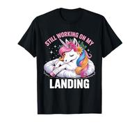 Still Working on My Landing Blessury Cute Unicorn Broken Arm T-Shirt