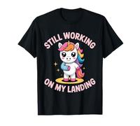 Still Working on My Landing Blessury Cute Unicorn Broken Arm T-Shirt