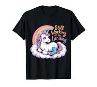 Still Working on My Landing Blessury Cute Unicorn Broken Arm T-Shirt