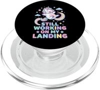 Still Working on My Landing Licorne Arc-en-Ciel Mignon PopSockets PopGrip pour MagSafe