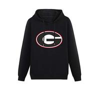 Stille Men's Heavyweight Hooded Sec Georgia Bulldog Long Sleeve Sweatshirts Black XL