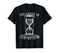 Stillness in Disruption Hourglass Broken Glass Time Gothic T-Shirt
