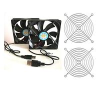 Stillshine. 12cm 5V USB Computer Case Fan, Brushless Cooling Fan with Dual Ball Bearing for PC CPU Coolers Radiators (Deux Ventilateurs)
