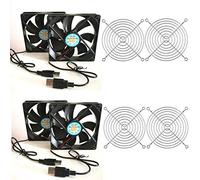 Stillshine. 12cm 5V USB Computer Case Fan, Brushless Cooling Fan with Dual Ball Bearing for PC CPU Coolers Radiators (Quatre Ventilateurs)