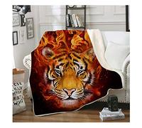 Stillshine. 3D Animal Séries Tigre Cheval Impression de Couverture de Loisirs à la Maison Enfants Canapé-lit Microfibre Couvertures Plaids Couverture Voyage Couverture (Couleur 2, 150 × 200 cm)